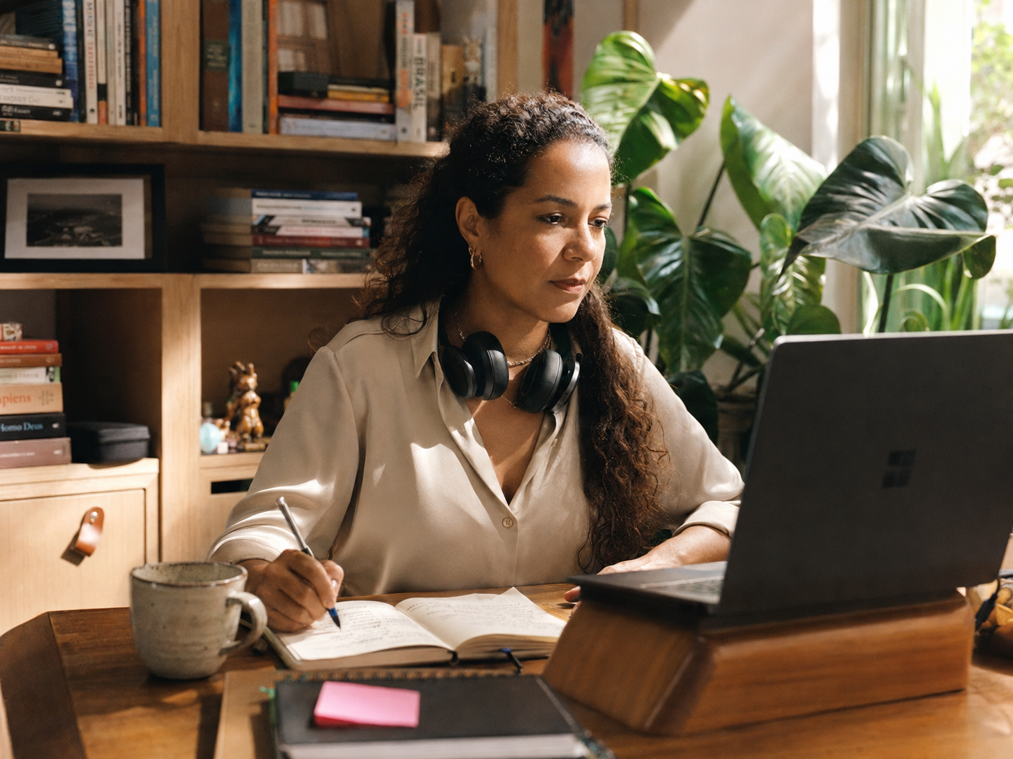 Líder em mentoria online no home office